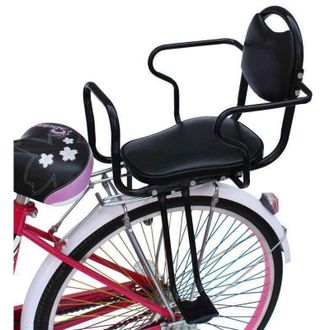 Elle Asiento Trasero Para Ni&ntilde;os En Bicicleta, Asiento Trasero Para Bicicleta Con Barandilla, Respaldo Y Cintur&oacute;n De Seguridad Para Los Pedales, Redes Prote