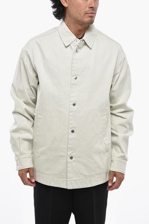 Dsquared2 ICON Solid-Color Denim Jacket with Embossed Logo Dsquared2