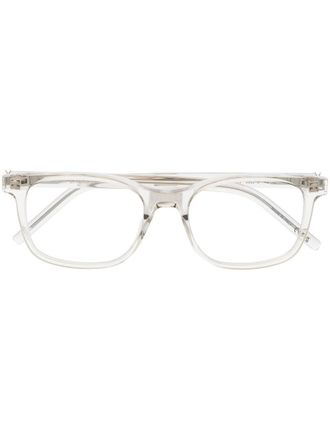 Saint Laurent Eyewear Bril met rechthoekig montuur - Beige