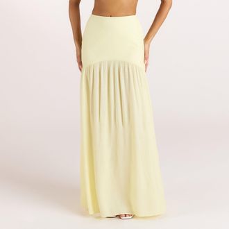 Lounge Sheer Maxi-rok - Citroen - 34