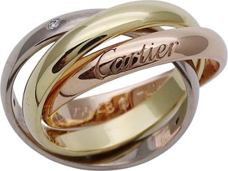 Cartier Trinity Pink White Yellow Band Ring (Pre-Owned)