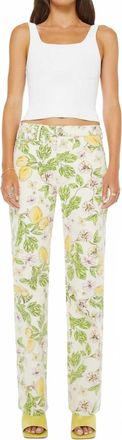 Mother Kick It High-Rise Straight Leg Jean In Lemonade Stand
