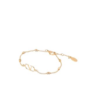 Valentino VLogo Signature Armband van Metaal en Swarovski Kristal - Dames - Accessoires - Geel - Maat: ONE Size