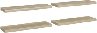 vidaXL Vidaxl - Estantes flotantes pared 4 uds color roble mdf 80x23,5x3,8cm