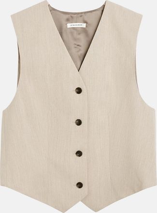 By Malene Birger Occa Woven Button-Down Vest