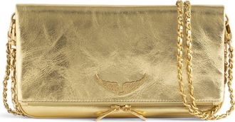 Zadig&Voltaire Rock Vintage Metallic Crossbody Bag in Gold at Nordstrom