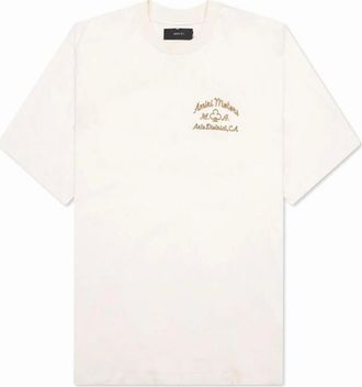 Amiri Mens Amiri Motors T-Shirt in Alabaster - White - Size: 36