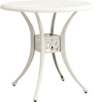 vidaXL Mesa De Jard&iacute;n Aluminio Fundido Blanca 78x78x72 Cm Vidaxl