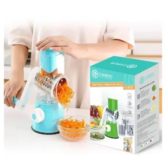 Trade Shop Trade Shop - Grattugia A Tamburo Manuale Per Cucina Casa Da Tavolo Tritatutto Affetta Tx-9722
