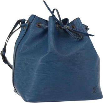 Louis Vuitton Pre-owned Bucket Bag - Dames - Vintage Tas - Blauw - ONE Size - Leer - Vintage
