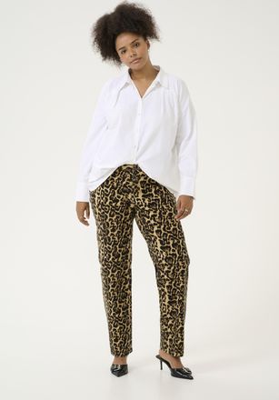 Kaffe Curve Jeans Regular fit Naturel Leopard Print