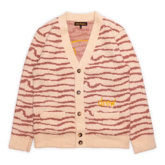 Drew House Sketch Mascot Squiggle Cardigan Ivory Mauve DR-FW21-054