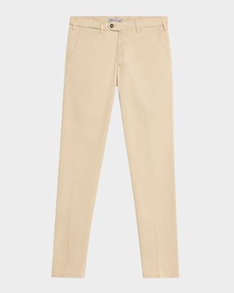 Sartorio Men & apos;s Slim Stretch Flat-Front Trousers