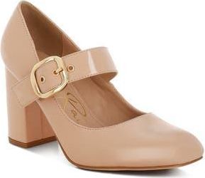 London Rag Primula Block Heel Mary Jane Pump in Beige at Nordstrom Rack, Size 10