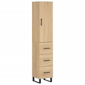 vidaXL Highboard Sonoma Oak 34.5x34x180 cm Engineered Wood vidaXL