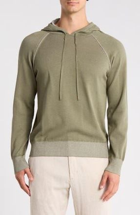 Bugatchi Raglan Sleeve Cotton Hoodie in Sea Spray at Nordstrom Rack, Size Xx-Large