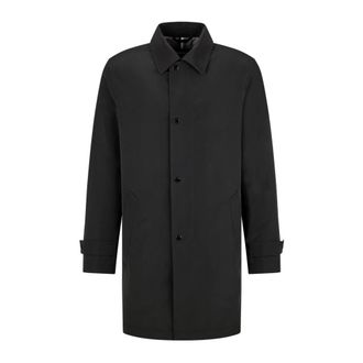 HUGO BOSS Dain Overcoat - Heren - Mantel - Zwart - 4XL - Katoen - Jassen