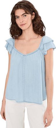 Ariat Lynn Top Womens Clothing Indigo Wash : LG, Rayon