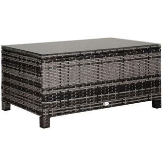 OUTSUNNY Mesa de jard&iacute;n 85x50x39 cm gris