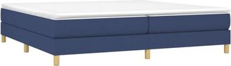 vidaXL Vidaxl - Cama Box Spring Con Colch&oacute;n Tela Azul 200x200 Cm