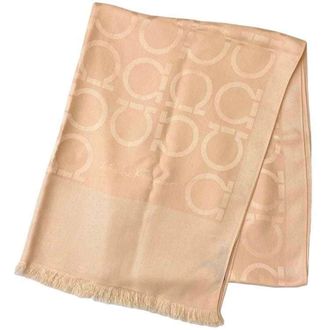 Ferragamo Gancini Silk Wool Stole (Pre-Owned)