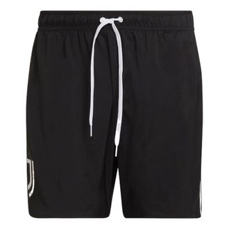 adidas Mens adidas Swim Athleisure Casual Sports Beach Stripe Shorts Black HA6956