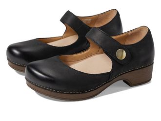 Dansko Beatrice Womens Shoes Black Burnished Nubuck : EU 41 (US Womens 10.5-11) Regular, Leather