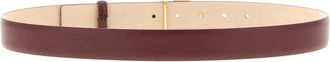Khaite Womens Bordeaux Calfskin Regular Belt