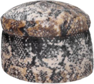 Seeberger Janetta Toque Faux Fur Hat Winter Beanie (One Size - Beige)