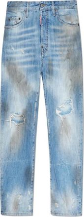 Dsquared2 Light Dirty Wash Bro Jeans - Heren - Slim Fit Jeans - Blauw - 2XL - Katoen - Jeans