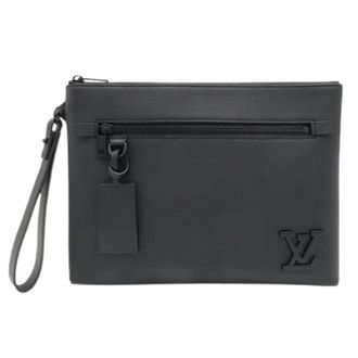 Louis Vuitton Pre-owned Vintage Leren Clutch - Heren - Pre-owned - Zwart - Maat: ONE Size Leer