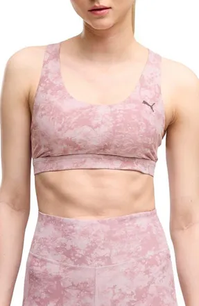 Puma Cloudspun Mid Support Sports Bra in Misty Pink at Nordstrom, Size X-Small