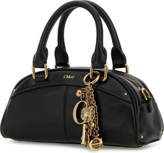 Chlo&eacute; Womens Bowling Shoulder Bag Black Leather Domestic Calf