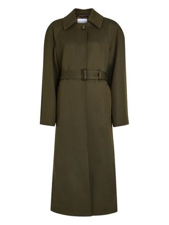 Stella McCartney belted single-breasted coat - Verde