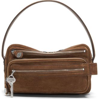 Acne Studios Camero Party Suede Shoulder Bag in Cognac Brown at Nordstrom