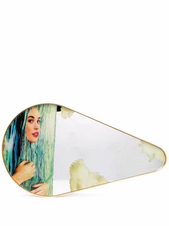 Seletti Sea Girl framed mirror - unisex - Metal/glass - OS - Gold
