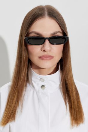 Linda Farrow Darya Sunglasses, Unisex, Black
