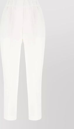 Brunello Cucinelli acetate and silk blend trousers with elastic waistband