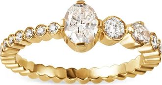Sophie Bille Brahe Anello a fascia Ensemble de Sky in oro giallo 18 carati con diamanti