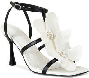 Azalea Wang Merci Ankle Strap Sandal in Whiteblack at Nordstrom Rack, Size 8.5