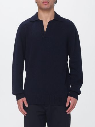 Laneus Polo in maglia a maniche lunghe in lana merino e cashmere