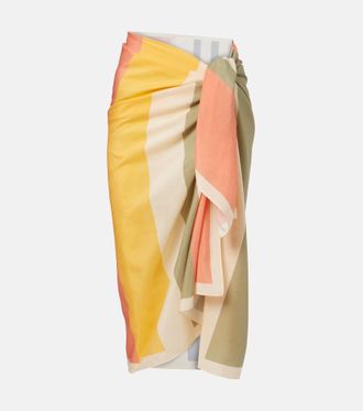 Eres Croquant striped cotton and silk beach cover-up