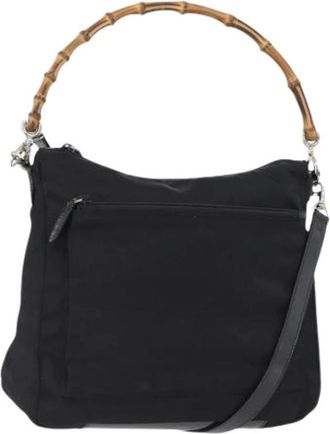 Gucci Pre-owned Handbags, female, Black, Size: ONE SIZE Pre-owned Nylon Handbag