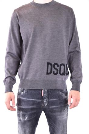 Dsquared2 Mens Crew Neck Sweater - Grey Wool - Size X-Large