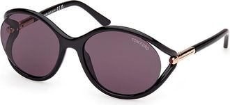 Tom Ford FT1090 MELODY 01A Womens Sunglasses Black Size 59
