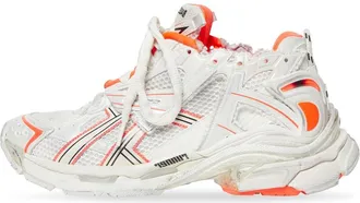 Balenciaga (WMNS) Balenciaga Runner Sneakers White Fluo Orange Mesh and Nylon 677402W3RBM9770