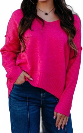 Dear John Denim Clarette Sweater In Hot Pink