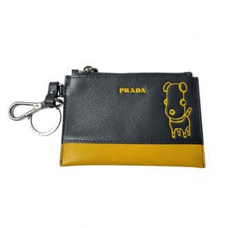 Prada Gray Yellow Pvc Coin Purse/Coin Case (Pre-Owned)