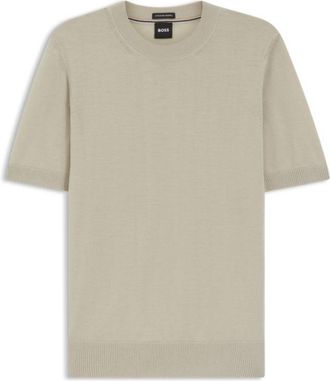 BOSS Knitted sweater in virgin wool