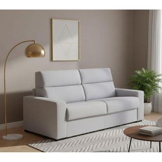 Dmora Dmora - Sof&aacute; Fijo 2 Plazas Vialfre, Sof&aacute; Lineal Para Sal&oacute;n, Acolchado, Desenfundable, Calidad 100% Made In Italy, 180x95 H100 Cm, Gris Claro